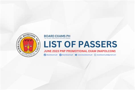 www.napolcom.gov.ph exam result|NAPOLCOM EXAM RESULTS: June 2023 PNP Promotional Exam List o.